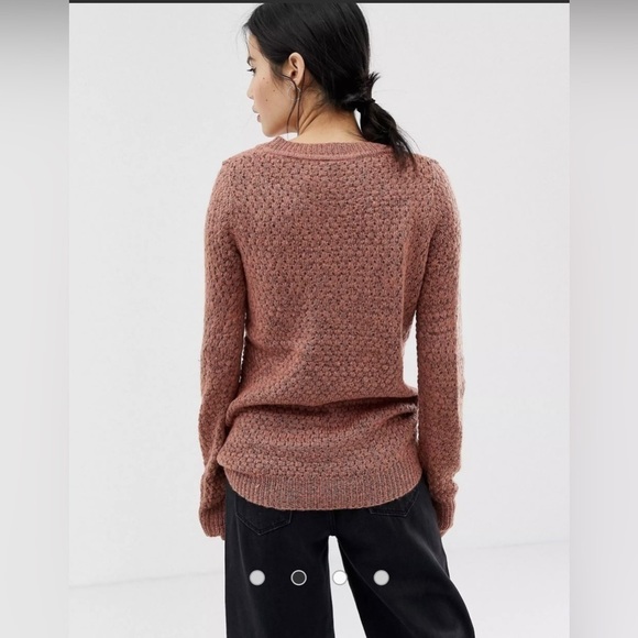 Ichi Textured  Knit Sweater Light Mahogany Colour Size XXL - Picture 3 of 14